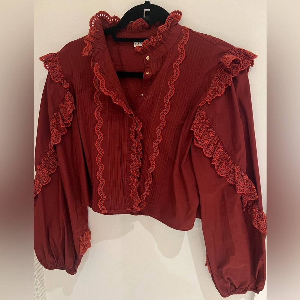 Ulla Johnson Mock Neck Crop Long Sleeve Size 4